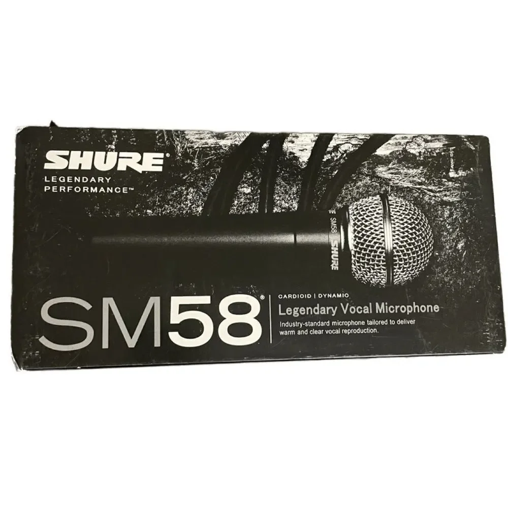 Shure SM58 Cardioid Dynamic Legendary Vocal Microphone w/Bag & Clip (Brand New)